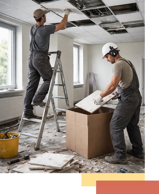 Демонтаж потолочной плитки в Аксае быстро и аккуратно