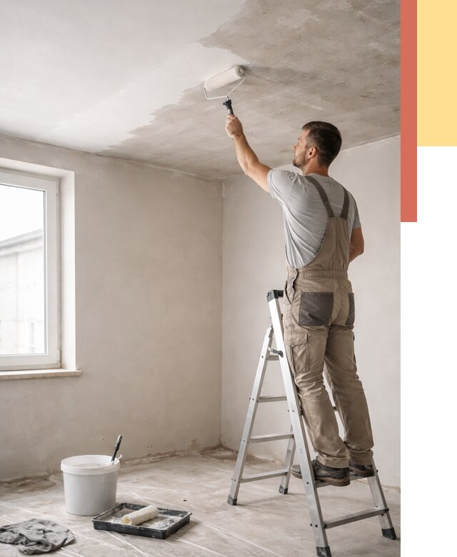 Грунтовка потолка в Аксае от 2539 руб. — быстро и недорого | ОТДЕЛОЧНИК-Акс