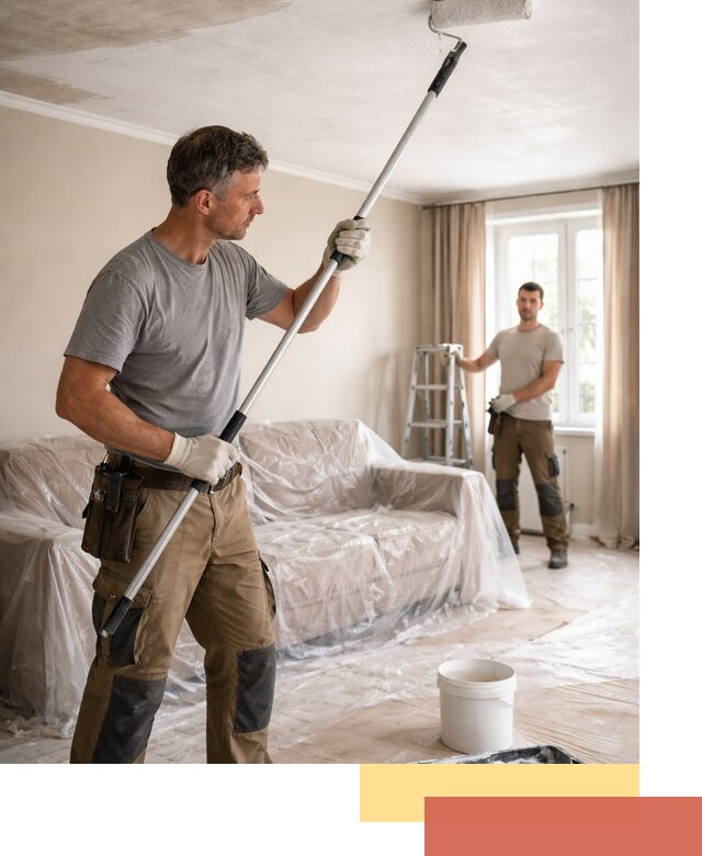 Грунтовка потолка в Аксае — подготовка под покраску и отделку