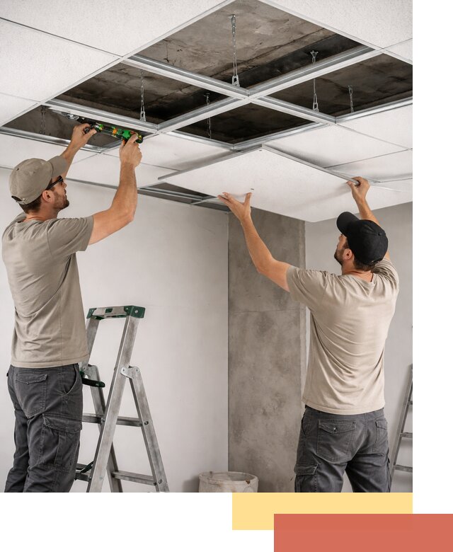 Монтаж потолка Армстронг под ключ в Аксае