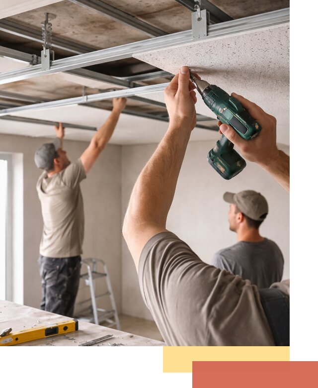 Монтаж акустического потолка в Аксае под ключ