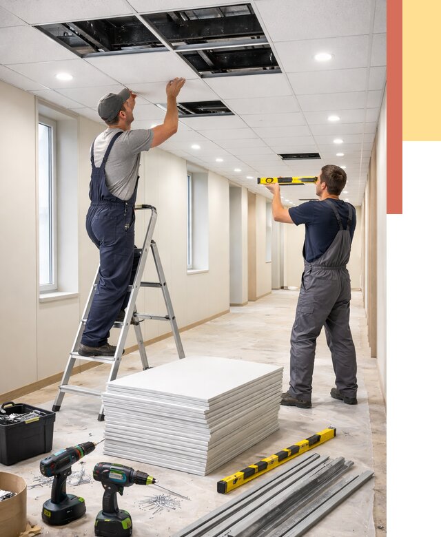 Ремонт потолка Армстронг в Аксае от 4571 руб. — быстро и недорого | ОТДЕЛОЧНИК-Акс