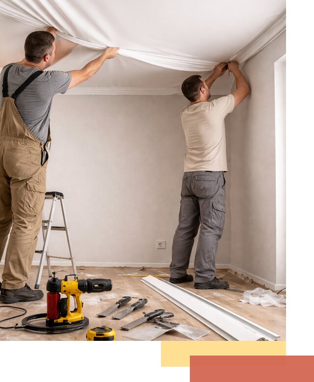 Монтаж ПВХ натяжного потолка в Аксае качественно и быстро