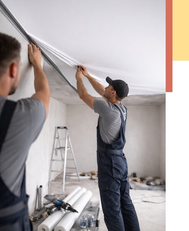 Монтаж матового натяжного потолка в Аксае от 4571 руб./м² — быстро и недорого | ОТДЕЛОЧНИК-Акс