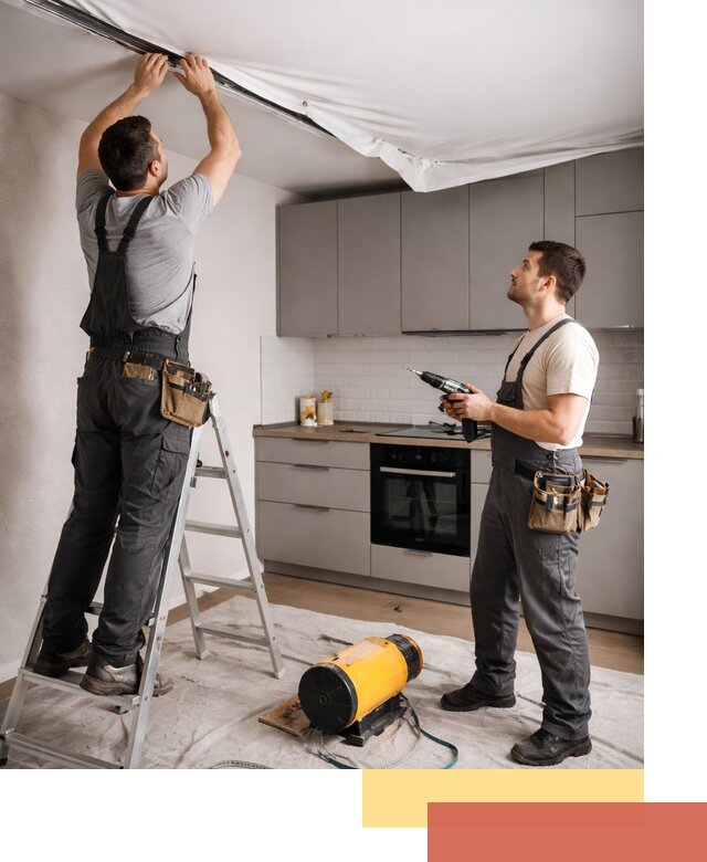 Монтаж натяжного потолка на кухне в Аксае