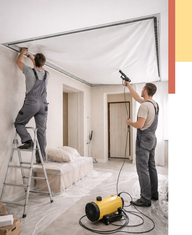 Монтаж натяжного потолка в прихожей в Аксае от 2692 руб. под ключ | ОТДЕЛОЧНИК-Акс