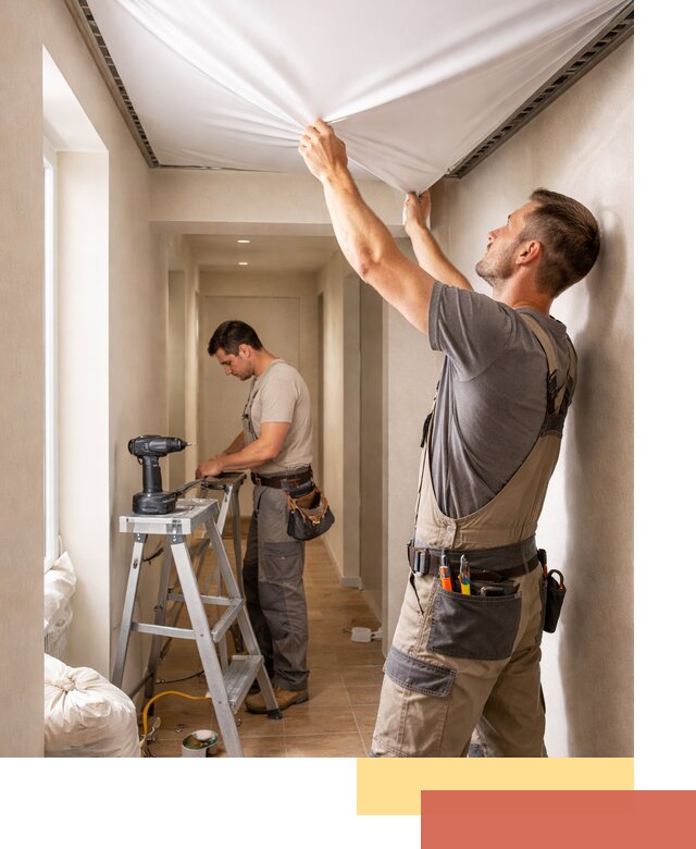 Монтаж натяжного потолка в прихожей в Аксае