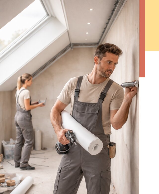 Монтаж натяжного потолка на мансарде в Аксае от 3555 руб. | ОТДЕЛОЧНИК-Акс