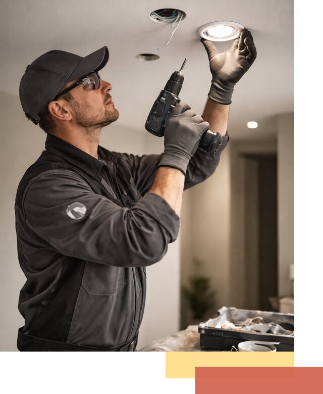 Установка точечных светильников в натяжной потолок в Аксае