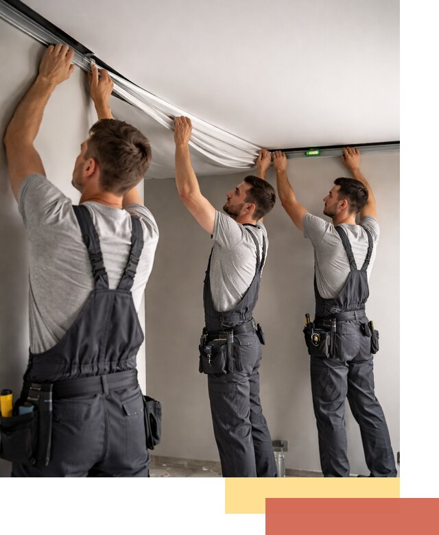 Теневые натяжные потолки в Аксае: монтаж и отделка быстро и качественно