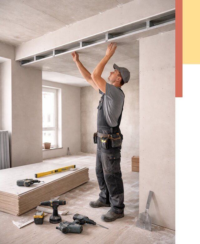 Потолок из гипсокартона с нишей в Аксае от 1270 руб. под ключ | ОТДЕЛОЧНИК-Акс