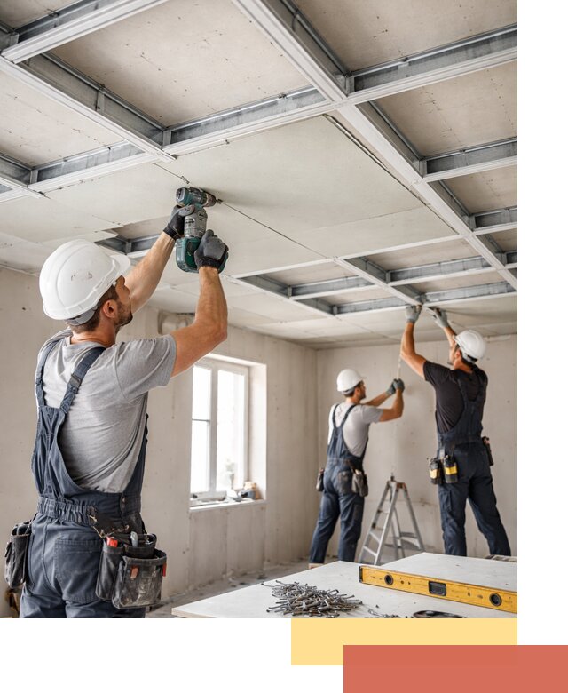 Кессонный потолок из гипсокартона под ключ в Аксае