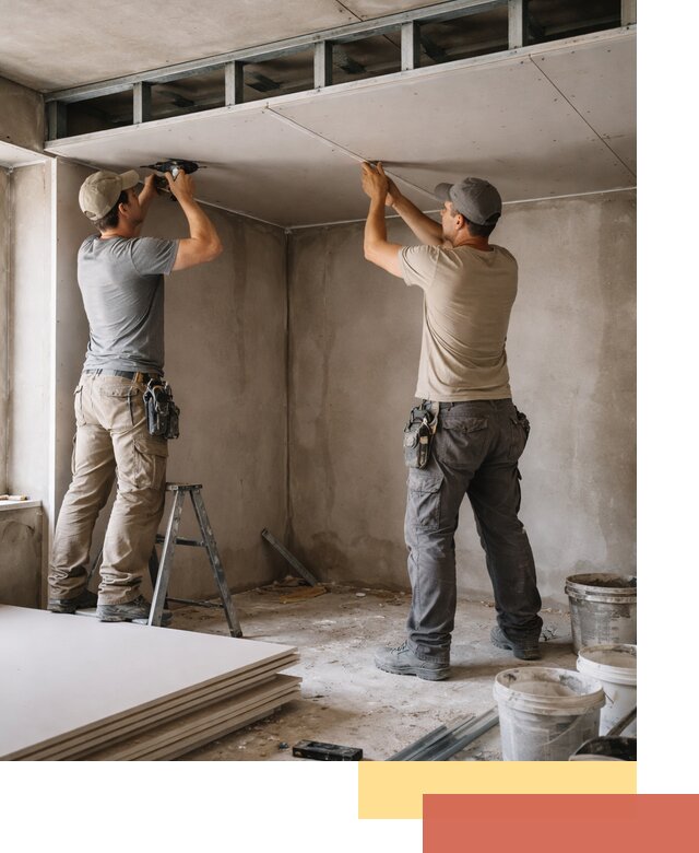 Короб из гипсокартона на потолке под ключ в Аксае