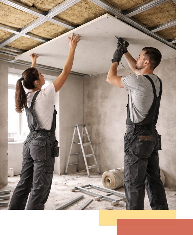 Звукоизоляция потолка из ГКЛ в Аксае профессионально и надежно