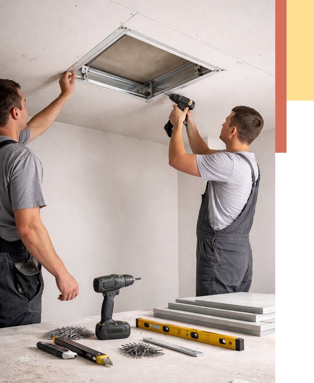 Установка люка в потолок ГКЛ в Аксае от 2539 руб. под ключ | ОТДЕЛОЧНИК-Акс