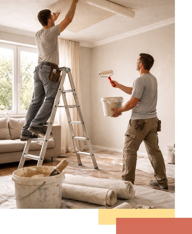 Поклейка обоев на потолок в Аксае — качественно и быстро