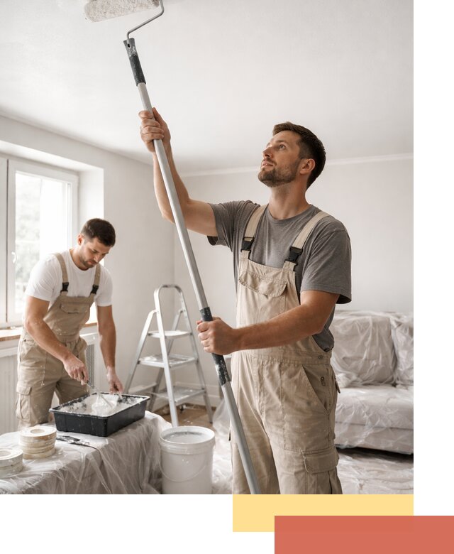 Покраска потолка водоэмульсионной краской в Аксае