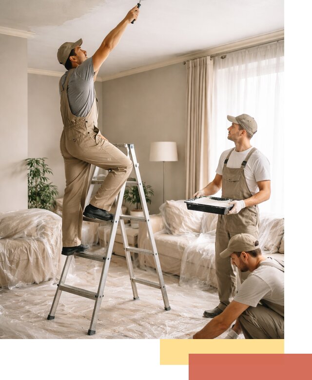 Покраска потолков акриловой краской в Аксае качественно и быстро