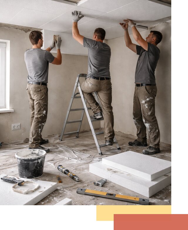 Утепление потолка пенопластом в Аксае быстро и качественно